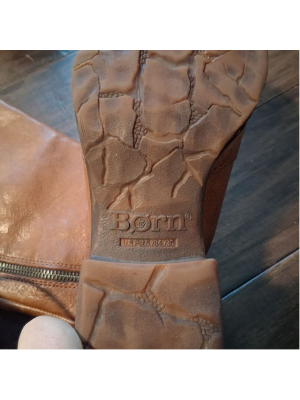 Born Laurette Cognac Leather Riding Boots - Picture 7 of 10